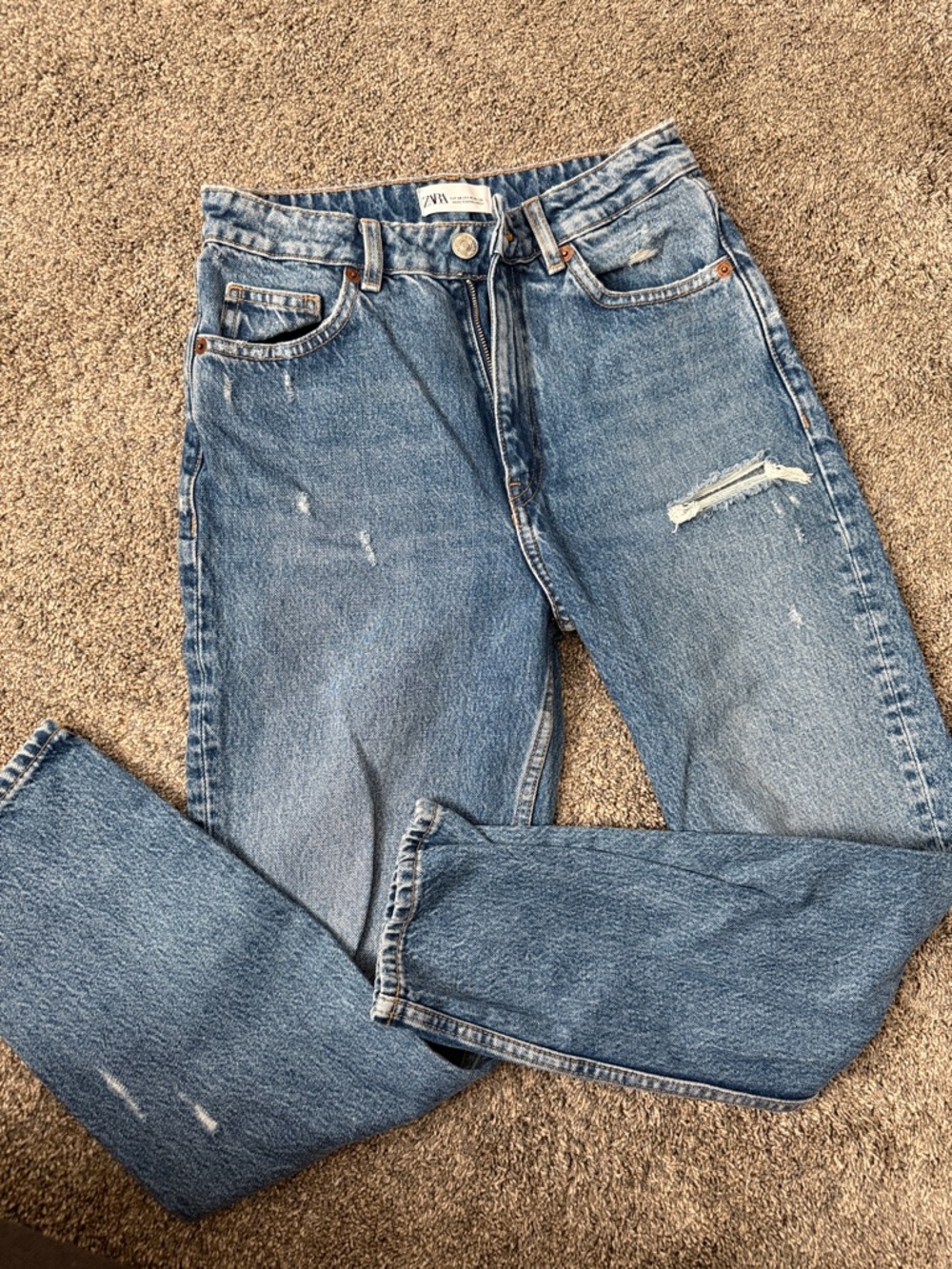 Zara Distressed Blue Women’s Jeans